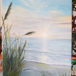 ocean painting  original art ocean wall art oil painting seascape artwork