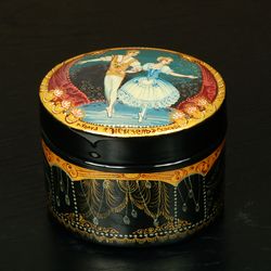 Giselle jewelry box ballet lacquer miniature handmade gift