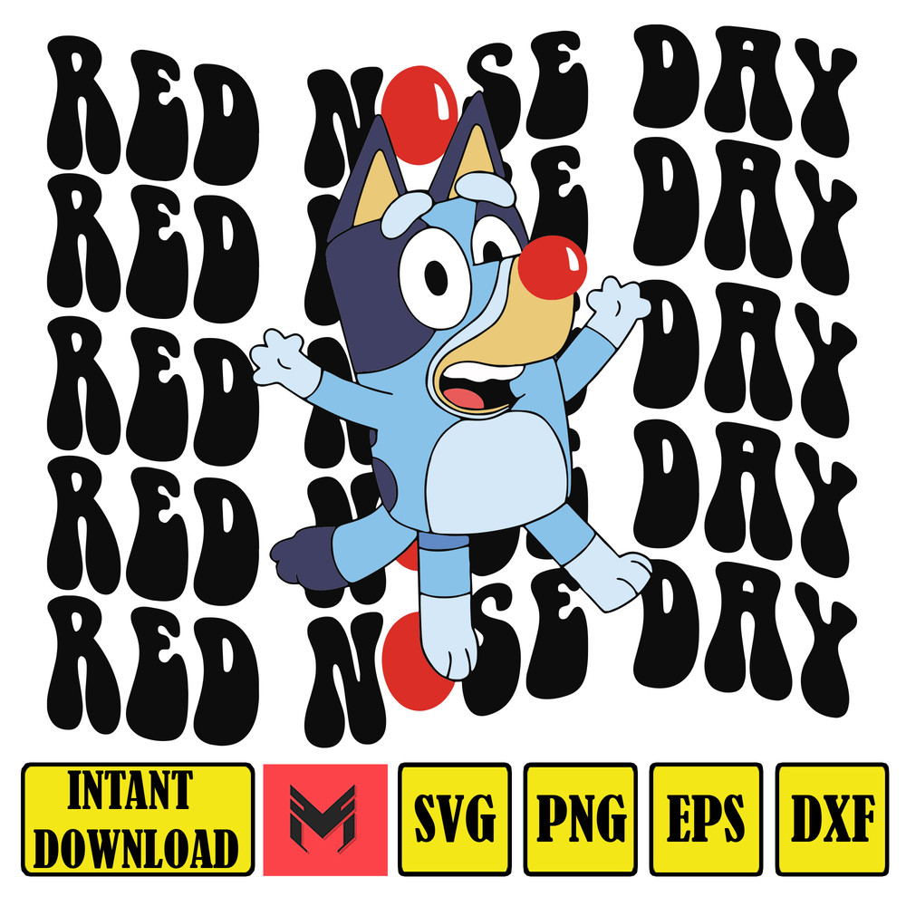 Cartoon dog Red Nose Day SVG.jpg