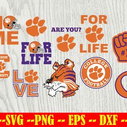 Clemson Tigers Football Teams svg, Clemson Tigers svg, N C A A SVG, Logo bundle Instant Download