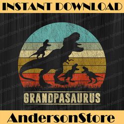 grandpasaurus rex grandpa dinosaur 3 three kids father's day best dad daddy father's day happy father's day png