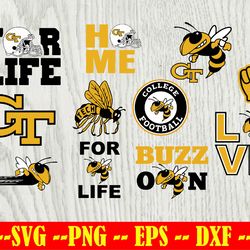 Georgia Tech Yellow Football Team Svg,Georgia Tech Yellow Svg, N C A A SVG, Logo bundle Instant Download