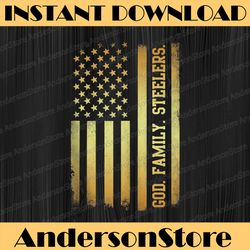 god family steelers pro us flag father's day best dad daddy father's day happy father's day png sublimation