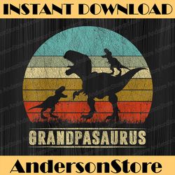 grandpa dinosaur grandpasaurus 2 two kids father's day best dad daddy father's day happy father's day png sublimation