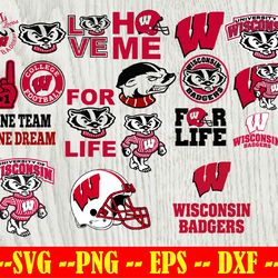 wisconsin badgers football team svg, wisconsin badgers svg, n c a a svg, logo bundle instant download