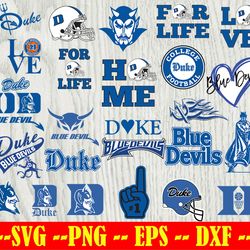 Duke Bluedevil Football Team svg, Duke Bluedevil svg, N C A A Svg, Logo bundle Instant Download