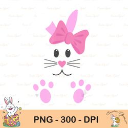 girl easter bunny pink bow sublimation, girls easter sublimation, happy easter png, cute easter png, easter png, bunny