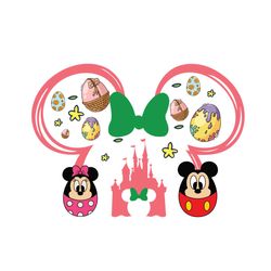 minnie ears easter svg disney castle svg cutting files design