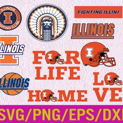 Illinois Fighting svg, Illinois Fighting logo,n c aa team, n c aa logo bundle, College Football, College basketball, Log