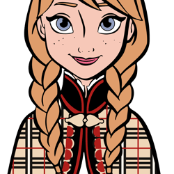 anna princess burberry disney svg, princess fashion svg, princess burberry silhouette svg file cut digital download