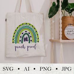 cute rainbow st patrick's day, pinch proof svg