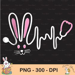 stethoscope nurse doctor easter sublimation, cute rn cna sublimation, happy easter png, cute easter png, easter png