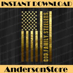 god family steelers pro us flag father's day dad best dad daddy father's day happy father's day png sublimation
