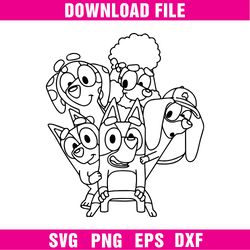 bluey svg, bluey font, logo bluey, cartoon svg, layer cut ver 13, fashion brand png - digital file download