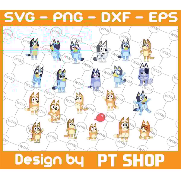 21 Designs Bluey SVG Bundle | Bluey svg | Bluey birthday | B | Inspire ...