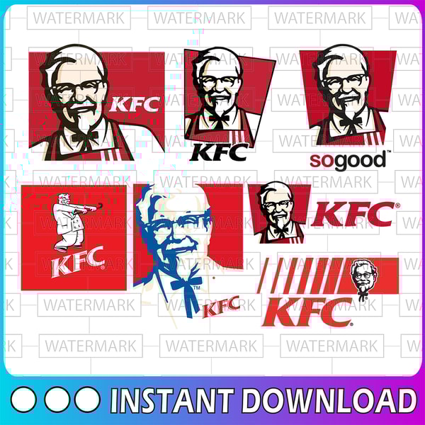 Kentucky Fried Chicken Logo Bundle svg, KFC svg, fastfood sv | Inspire ...