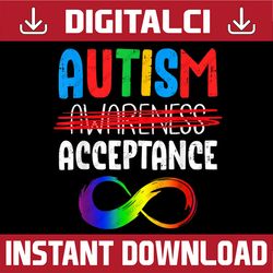 autism in april wear red instead autism-acceptance png sublimation design
