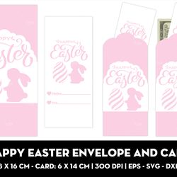 Happy Easter envelope and card