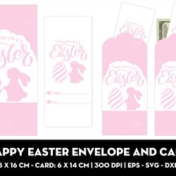 happy easter envelope and card
