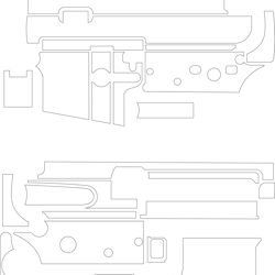 ar 15 gun blank template engraving vectors, svg, ai