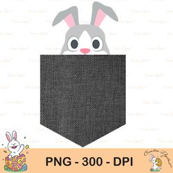bunny rabbit pocket patch easter bunny sublimation, happy easter png, cute easter png, easter png, bunny png, easter