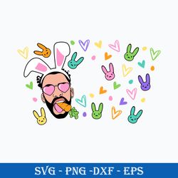 easter bad bunny full wrap svg, bad bunny svg, easter svg, png dxf eps digital file