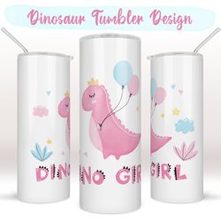 Dinosaur Tumbler Sublimation Designs, Skinny Tumbler 20oz wrap, PNG, instant digital download