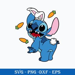 easter stitch svg, stitch svg, bunny svg, easter bunny svg, disney png dxf eps digital file