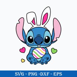 easter stitch svg, stitch easter eggs svg, stitch svg, easter bunny svg, disney png dxf eps digital file