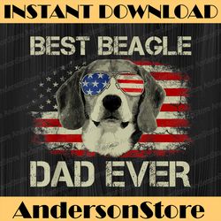 best beagle dad ever dog lover american flag best dad daddy father's day happy father's day png sublimation