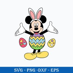 happy easter ears boy svg, easter mickey svg, easter egges svg, disney svg, png dxf eps digital file