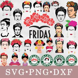 Frida Khalo svg, Frida Khalo bundle svg, png, dxf, svg files for cricut, movie svg, clipart