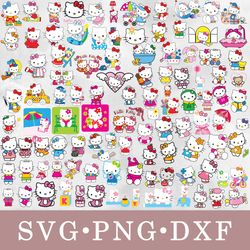 Hello Kitty svg, Hello Kitty bundle svg, png, dxf, svg files for cricut, movie svg, clipart
