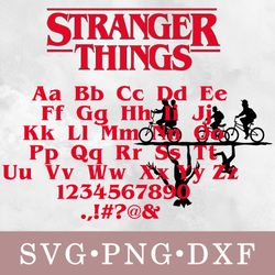 Stranger Things Font svg, Stranger Things Font bundle svg, png, dxf, svg files for cricut, movie svg, clipart