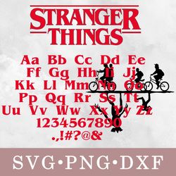 stranger things font svg, stranger things font bundle svg, png, dxf, svg files for cricut, movie svg, clipart