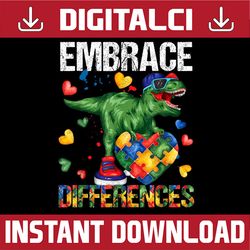 dinosaur puzzle piece autism awareness png sublimation design
