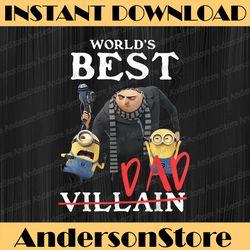 despicable me minions father's day world's best dad villain best dad daddy father's day happy father's day png
