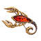 Amber scorpion brooch Egyptian scorpion jewelry gift for men women christmas gift.jpg