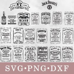 Whiskey label svg, Whiskey label bundle svg, png, dxf, svg files for cricut, movie svg, clipart