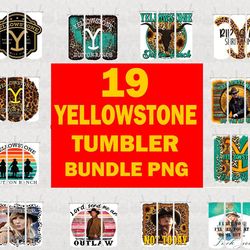 19 yellowstone tumbler wrap bundle png , beth dutton tumbler png , yellowstone png, dutton ranch png digital download