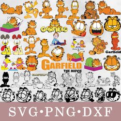 Garfield svg, Garfield bundle svg, png, dxf, svg files for cricut, movie svg, clipart