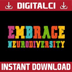 vintage adhd autism asd embrace neurodiversity png sublimation design
