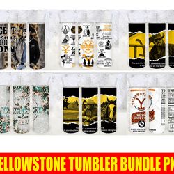 6 yellowstone tumbler wrap bundle png , beth dutton tumbler png , yellowstone png, dutton ranch png digital download