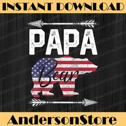 papa bear american flag 4th of july father's day dad best dad daddy father's day happy father's day png sublimation