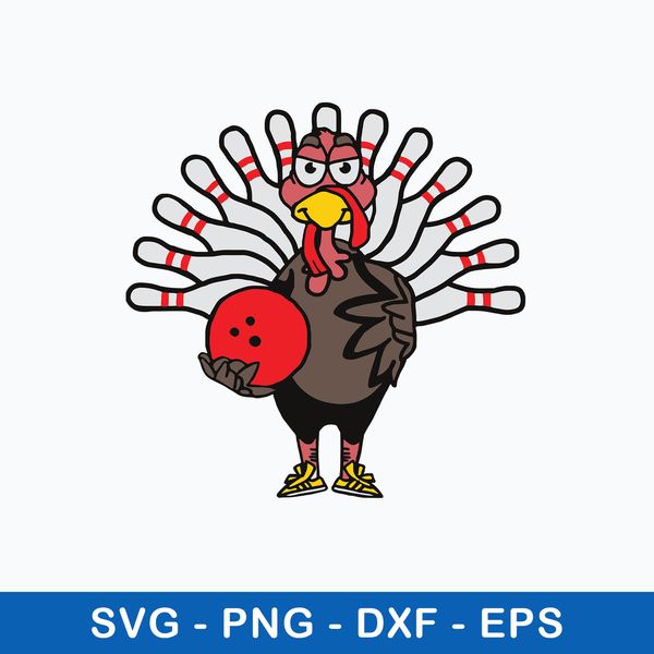 Thanksgiving Turkey Bowling Pin Matching  Team Svg, Funny Svg, Png Dxf Eps File.jpeg