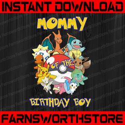 mommy of the birthday boy pokemon svg kids gift baby svg birthday svg, pikachu birthday svg, pokemon birthday svg