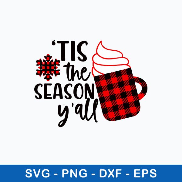 Tis The Season Y_all Svg, Christmas Svg, Png Dxf Eps File.jpeg