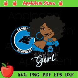 Carolina Panthers Girl Svg, Sport Svg, Carolina Panthers Logo Svg, Girl Svg, NFL Svg, Football Svg