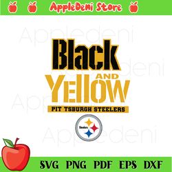 Black And Yellow Pit Through Steelers Svg, Sport Svg, Steelers Svg