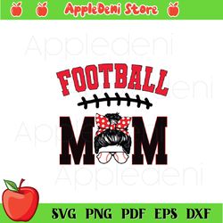 bleached football mom svg, sports svg, sport mom svg, football mom svg, football svg, messy bun svg